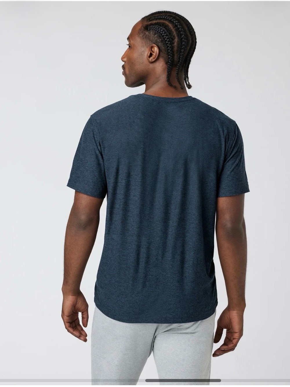 Vuori Strato Tech Tee  Heather Blue Short Sleeve Performance Shirt M - Picture 2 of 7